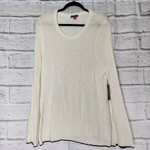 Vince Camuto Womens Antique White XL Sweater Long Sleeve NWT